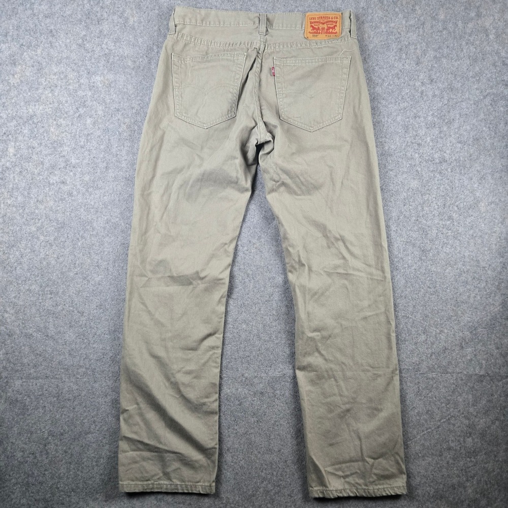 Levi's 559 Relaxed Straight Jeans Mens 32x32 Khaki Canvas Denim Workwear